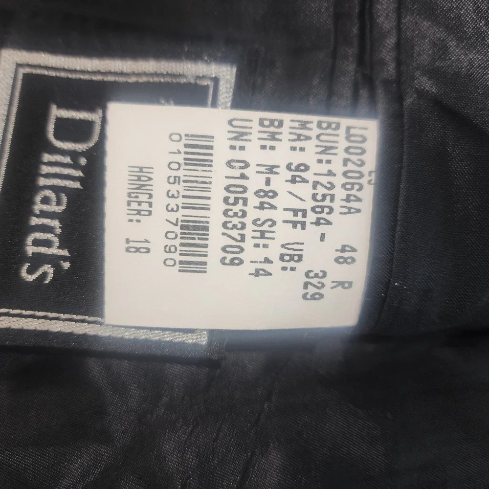 Ralph Lauren Mens 48R Charcoal Grey Herringbone Pure New Wool Sport Coat Blazer